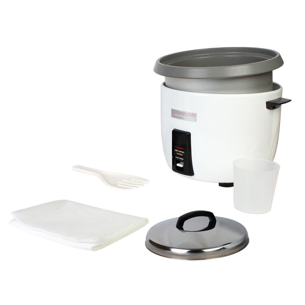 Rice Cooker/Warmer, 30 Cup, Silver, Non-Stick, Thunder Group SEJ50000T