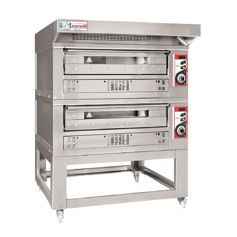 Zanolli Citizen 6+6F Single Deck Pizza Oven and Hood Single Phase