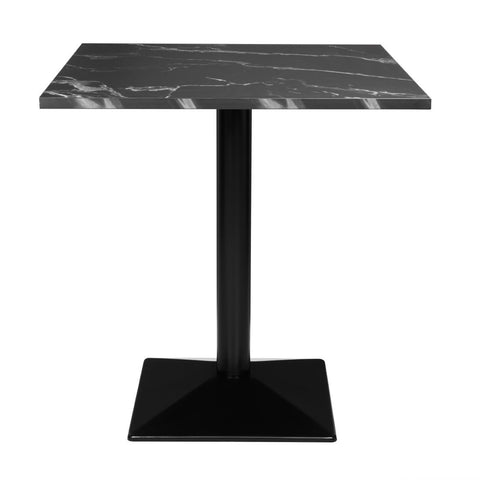 Bolero Complete Table Square Black Stone Effect 700mm