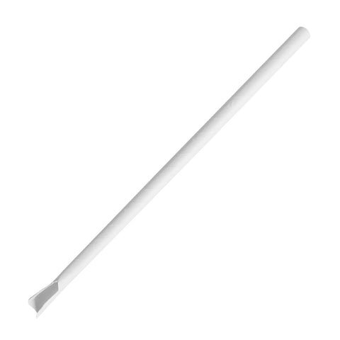 Fiesta Compostable Paper Spoon Straw White 210x8mm (Pack of 250)