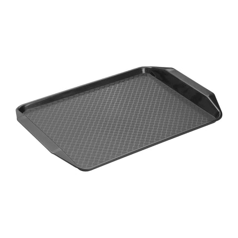 Olympia Kristallon Handled Fast Food Tray Black 435x305mm