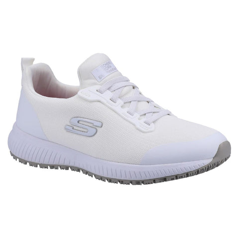 Skechers Womens Slip Resistant Squad Trainers White 38