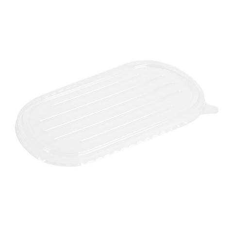 Fiesta Recyclable PET Lids for Bagasse Oval Containers (Pack of 100)