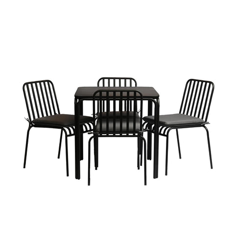 Tenby Outdoor Dining Set in Onyx (Pack of 2 Dining Sets)