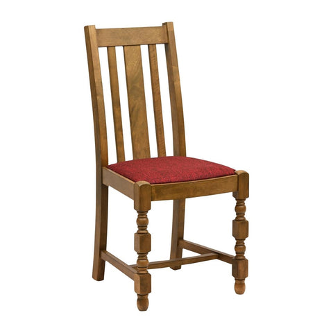 Thame Dining Chair in Weathered Oak with Shetland Scarlett Seat (6 Pack)