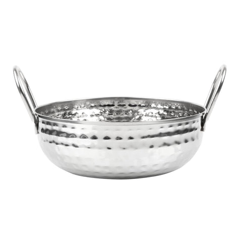 Olympia Table Presentation Hammered Kadai Dish Stainless Steel 170mm