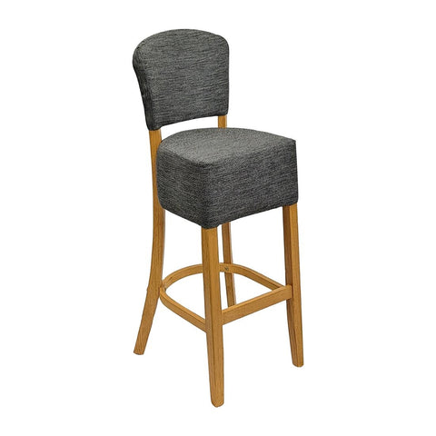 Hanoi Bar Chairs in Soft Oak with Shetland Smoke