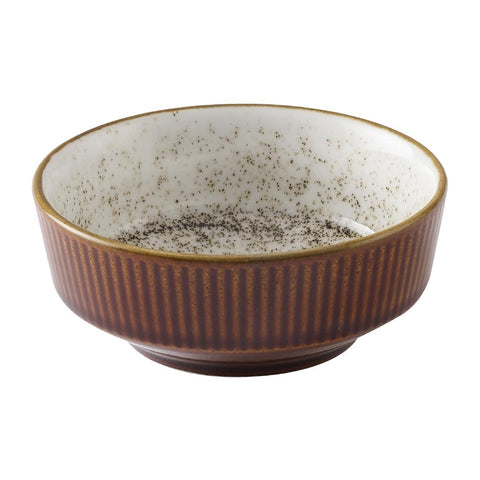 Churchill Nourish Cinnamon Brown Barley White Kochi Shallow Bowls 266ml (Pack of 12)