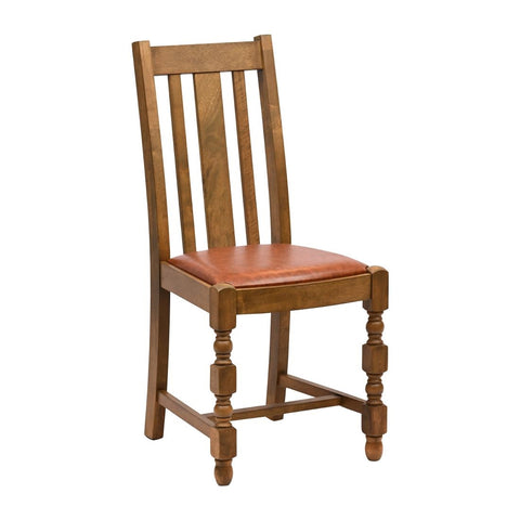 Thame Dining Chair in Weathered Oak with Bison Tan Seat (6 Pack)