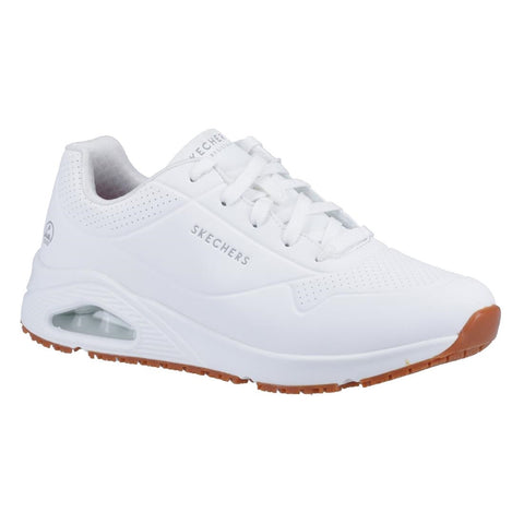 Skechers Mens UNO Slip Resistant Trainers 41 White