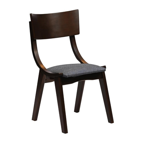 Chelsea Dining Chairs in Dark Walnut with Shetland Sea Seats (6 Pack)