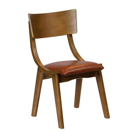 Chelsea Dining Chairs in Weathered Oak with Bison Tan Seats (6 Pack)