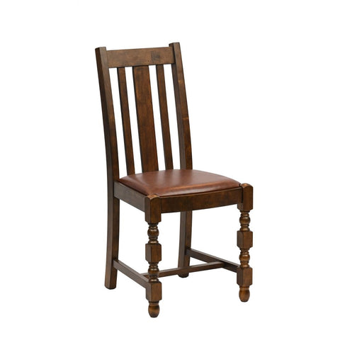 Thame Dining Chair in Vintage Wood with Bison Espresso Seat (6 Pack)