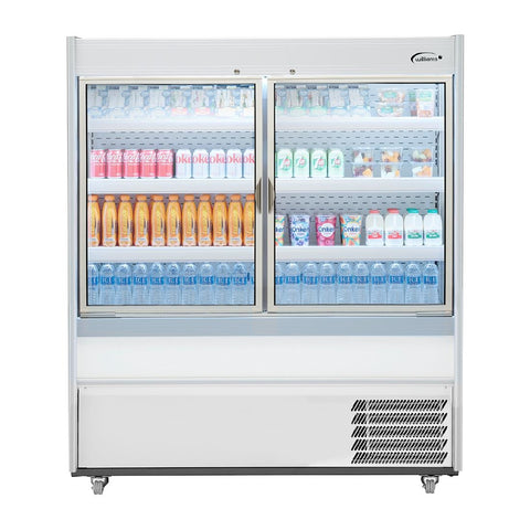 Williams Slimline Gem Multideck Fridge White with Hinged Front Door R150-WCD-HFD