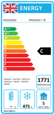 Hoshizaki Premier F 70 C DR U 700 Ltr Single Door Upright Freezer