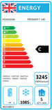 Hoshizaki Premier F 140 C U 1400 Ltr Double Door Upright Freezer