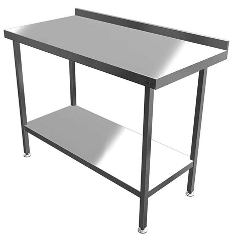 Quick Service Stainless Steel Wall Benches with Under Shelf