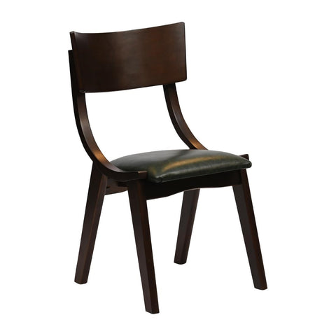 Chelsea Dining Chairs in Dark Walnut with Bison Cedar Seats (6 Pack)