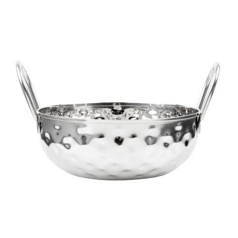 Olympia Table Presentation Hammered Kadai Dish Stainless Steel 150mm