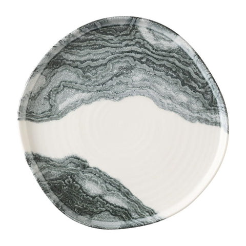 Churchill Tide Black Organic Walled Plates 255mm (Pack of 6)