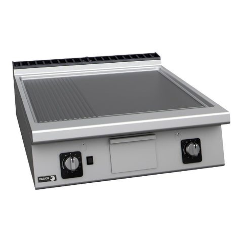 Fagor 900 Series Countertop Half Ribbed Plate Gas Griddle FT-G910 LR