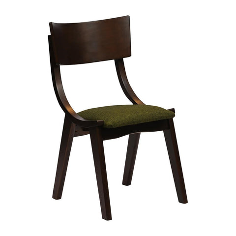 Chelsea Dining Chairs in Dark Walnut with Shetland Forest Seats (6 Pack)