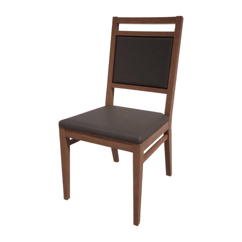 Bolero Bespoke Bia A Side Chair in Anthracite/Walnut