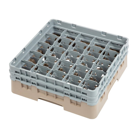 Cambro Camrack Beige 25 Compartments Max Glass Height 133mm