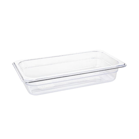 Vogue Polycarbonate 1/3 Gastronorm Container 65mm Clear