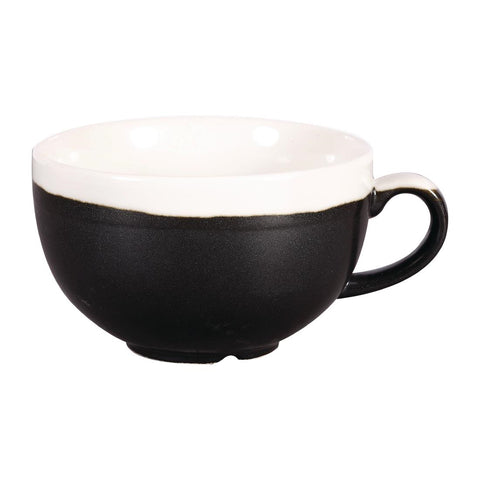 Churchill Monochrome Cappuccino Cup Onyx Black 340ml (Pack of 12)