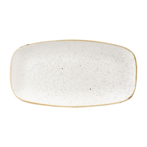 Churchill Stonecast Rectangular Plates Barley White 127 x 269mm