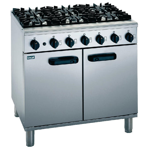 Lincat Silverlink 600 Natural Gas 6 Burner Oven Range SLR9/N