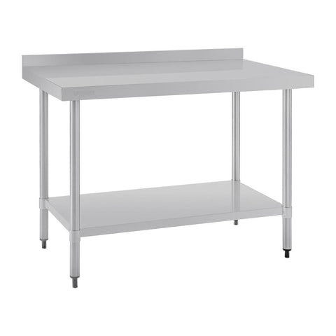 Vogue Stainless Steel Table with Upstand 1200mm