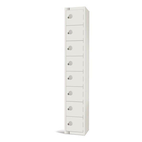 Elite Eight Door Manual Combination Locker Locker White