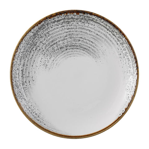 Churchill Studio Prints Homespun Accents Jasper Evolve Coupe Plate Grey 260mm (Pack of 12)