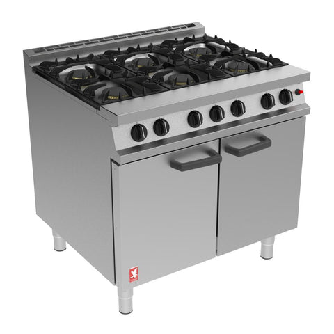 Falcon 6 Burner Dominator Plus Oven Range G3101 Propane Gas with Feet