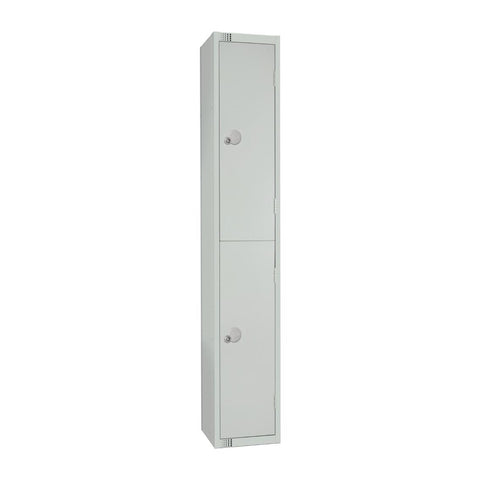 Elite Double Door Manual Combination Locker Locker Grey with Sloping Top