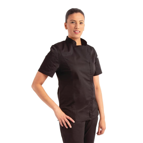 Chef Works Womens Springfield Zip Chefs Jacket Black XL