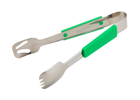 Genware 577-08G Plastic Handle Buffet Tongs Green