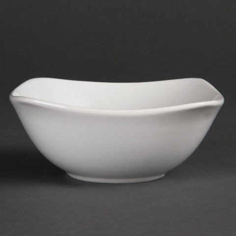 Olympia Whiteware Rounded Square Bowls 140mm (Pack of 12)