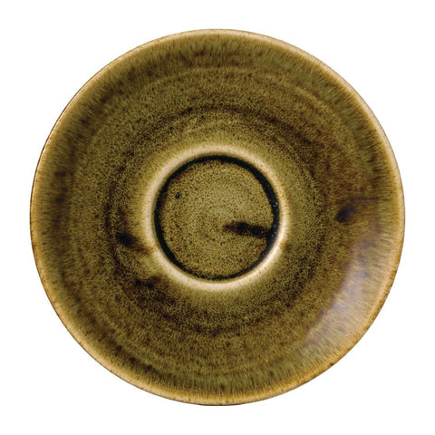 Stonecast Plume Olive Espresso Saucer 4 1/2 " (Pack of 12)