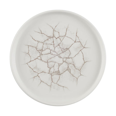 Churchill Studio Prints Kintsugi Agate Walled Plates Grey 220mm (Pack of 6)