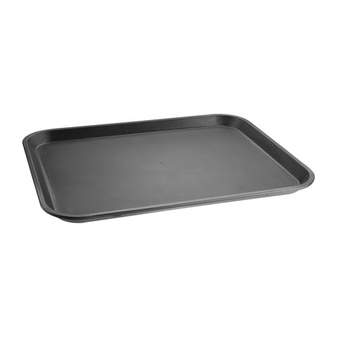 Olympia Kristallon Polypropylene Rectangular Non-Slip Tray Black 405mm