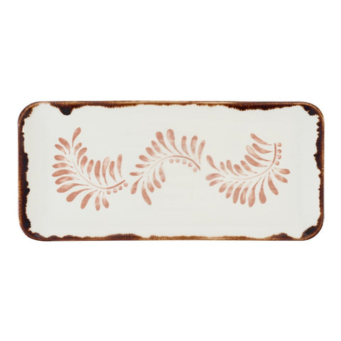 Dudson Harvest Mediterranean Terracotta Rectangular Plate 346 x 156mm (Pack of 6)