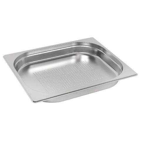 Vogue Stainless Steel Perforated 1/2 Gastronorm Tray 40mm