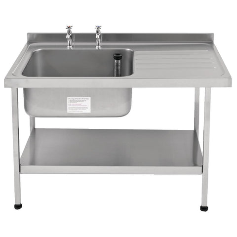 KWC DVS Self Assembly Stainless Steel Sink Right Hand Drainer 1200x650mm