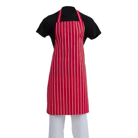 Whites Bib Apron Red And White Stripe