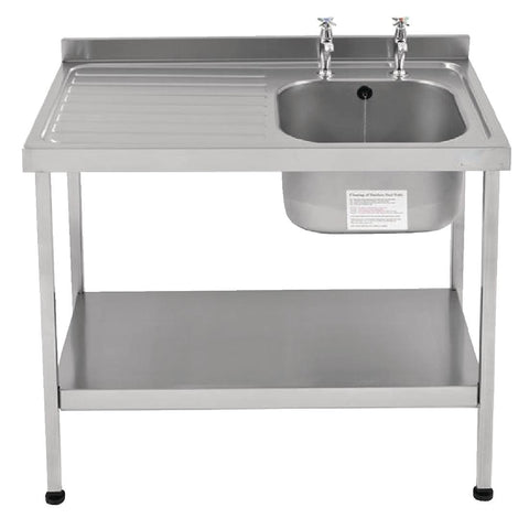 KWC DVS Self Assembly Stainless Steel Sink Left Hand Drainer 1200x600mm