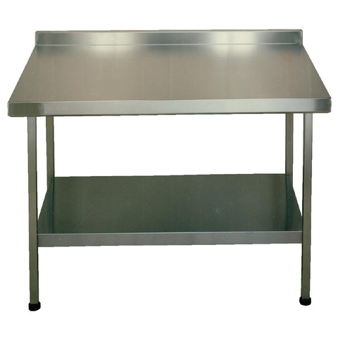 KWC DVS Stainless Steel Wall Table with Upstand 1800x650mm