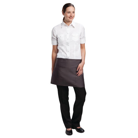 Chef Works Short Bistro Apron Charcoal